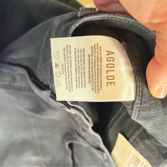 Agolde NWT Nico High Rise Black Slim Fit Cropped Denim Jeans - Picture 9 of 13